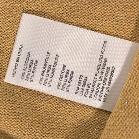 NWT Free People French Girl  Mini Dress Gold Cream Small - Picture 9 of 9